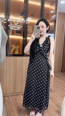 Váy chấm bi#thoitrang #xuhuong 