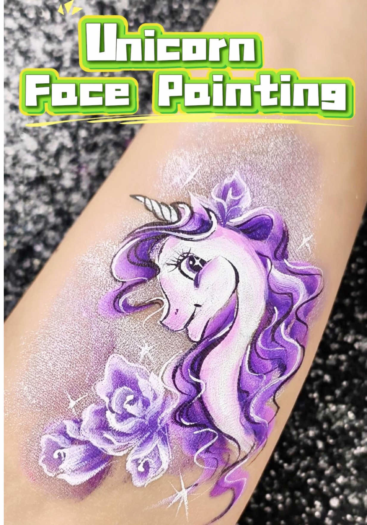 ✨ A magical unicorn comes to life with just a few brush strokes! 💜🦄 Soft purple tones, shimmering highlights, and floral details make this face paint perfect for birthdays, festivals, and magical moments. Would your little one choose this unicorn? 🌸 Hashtags： #FacePainting #Unicorn #UnicornFacePaint #KidsFacePainting #BodyArt          