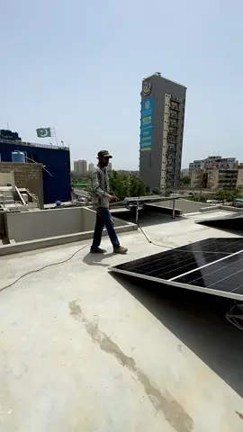 solar panel stand 06 panel fitting Longi 650w Himo-x10 solar system project #foryou #solarenergy #project #service #solarpanel 