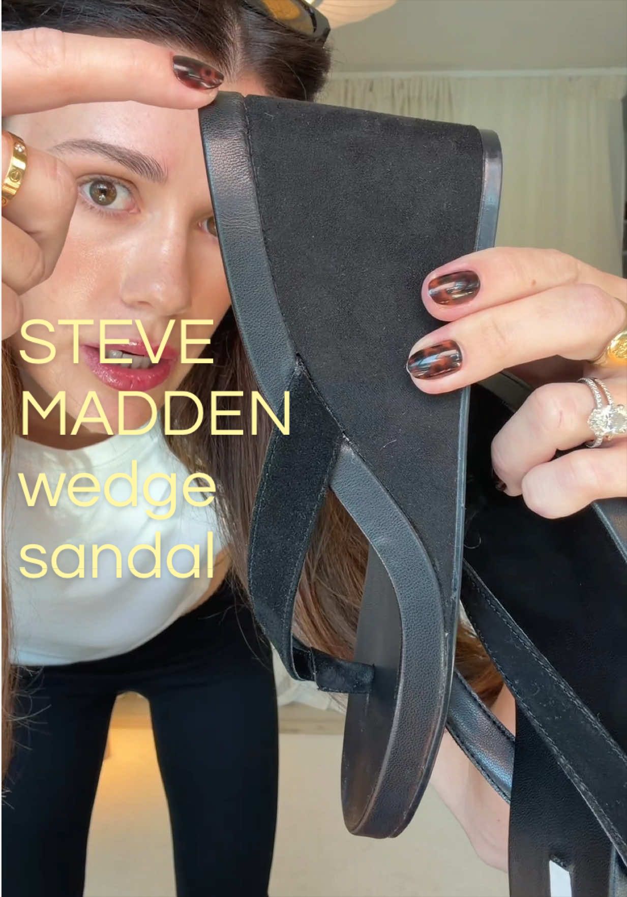 match w everything & so easy to dress up/keep casual👏🖤 @stevemadden  got my usual size & they fit perfect! #stevemadden #stevemaddenhaul #wedgesandals 