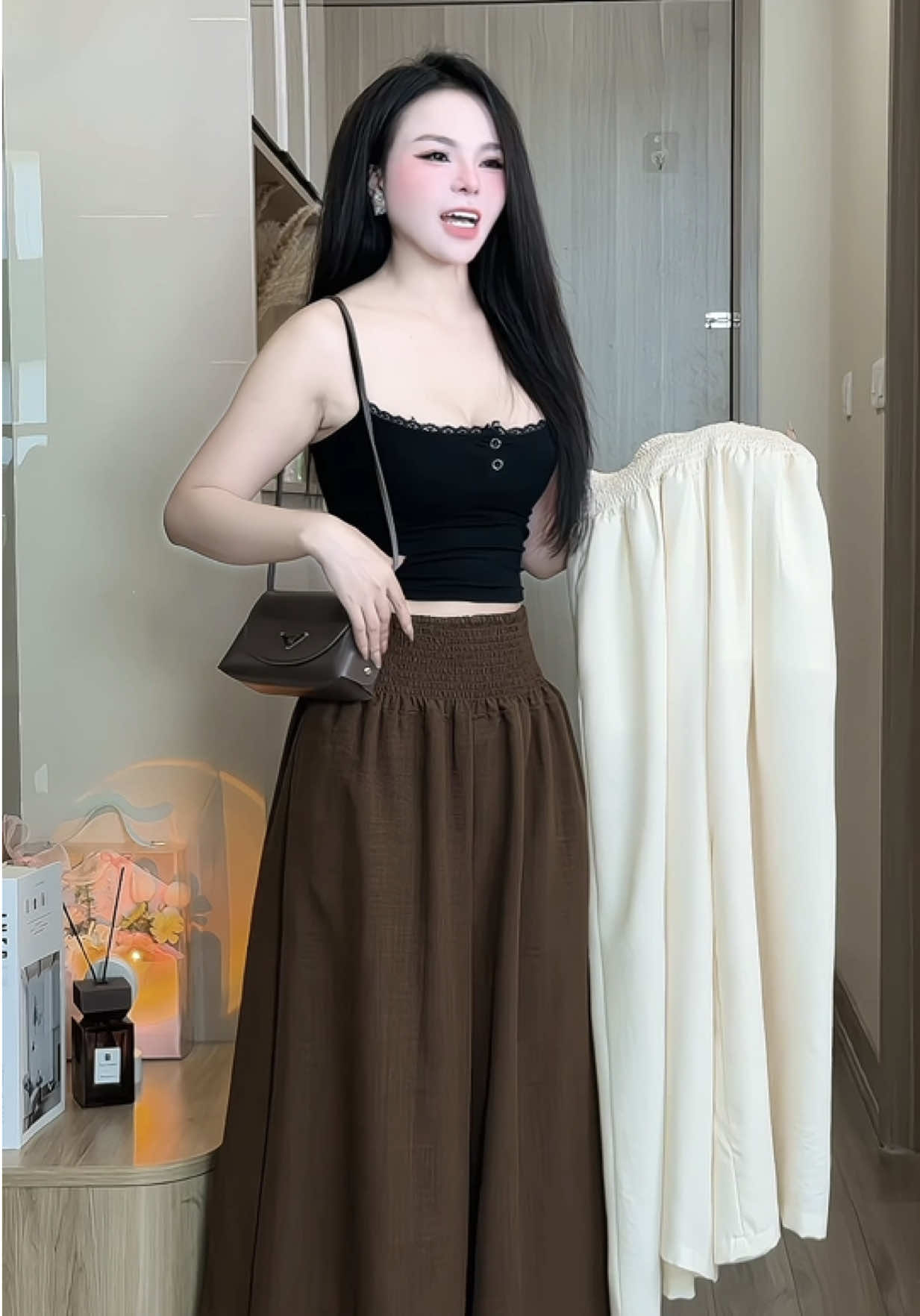 Quần Ống Rộng Nữ Cạp Chun Bản to tôn dáng che khuyết điểm mặc siuu thoải mái lun #gucuahue #quanxinh 