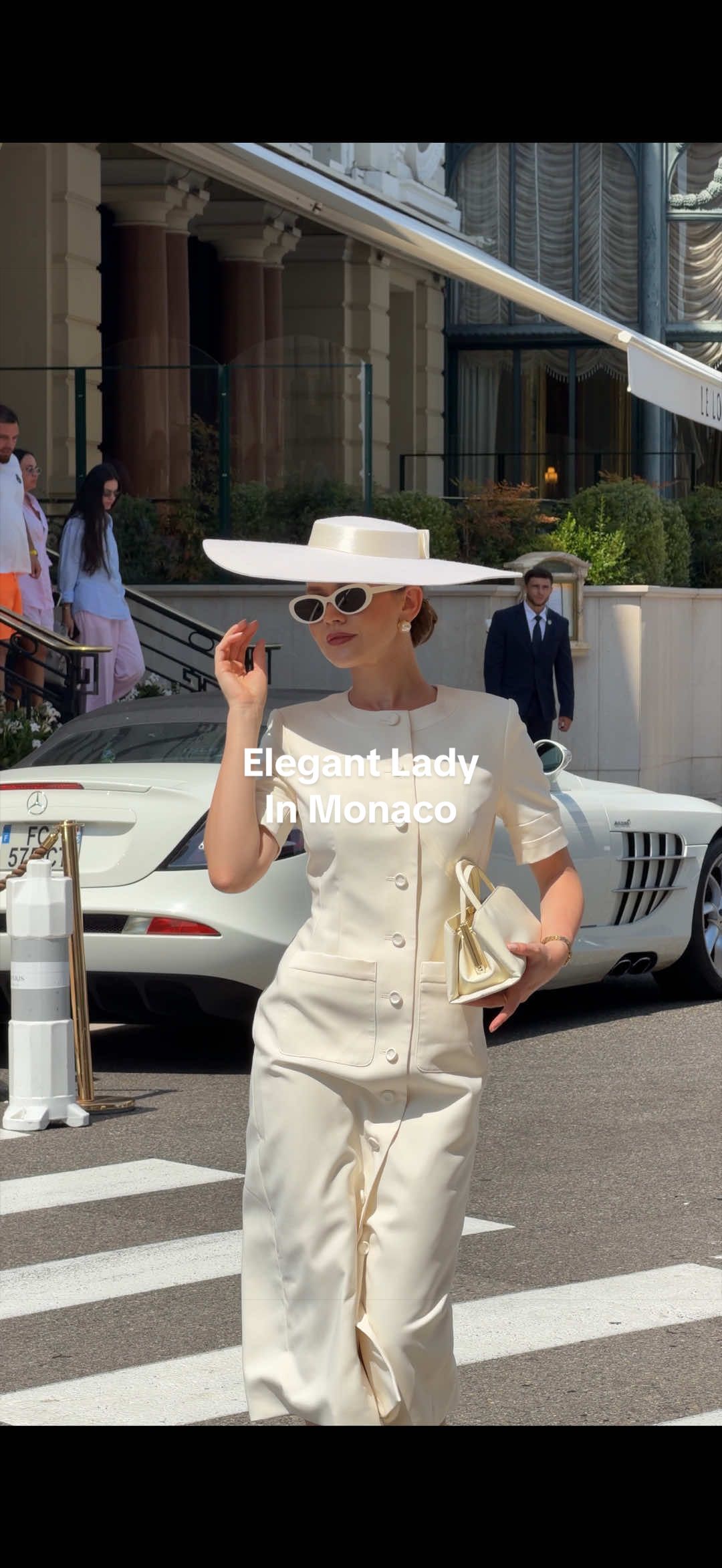 Lady in Monaco 🤍 wearing @Karen Millen #elegantstyle #oldmoney #classystyle #feminineenergy #walkingdownthestreet 