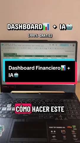 Dashboard Financiero📊+ IA🤖 | Google Sheets (Excel de Google) 💡Con este truquito convertís cualquier tabla de ingresos, egresos y flujo de caja en un dashboard para tu celular que se actualiza solo en cada 20 segundos. 📌 Paso a paso para implementarlo en 2 minutos: 1. Abrí tu planilla y andá a Extensiones > Apps Script. 2. Copiá el prompt, completá las letras de tus columnas y pegáselo a la IA (En el video uso Claude). 3. Pegá el código que te devuelve en Code.gs y creá un archivo Index.html para la interfaz. 4. Hacé clic en Implementar > Nueva Implementación > Tipo: Aplicación Web (Configurá: Ejecutar como: Yo y Acceso: Solo yo para que sea 100% privado y seguro). 5. Abrí el link generado en Safari o Chrome desde tu celular y tocá 