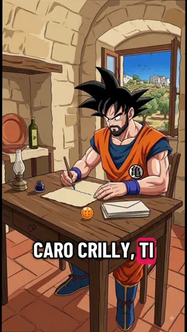 Goku Terrone lettera a Crillin
