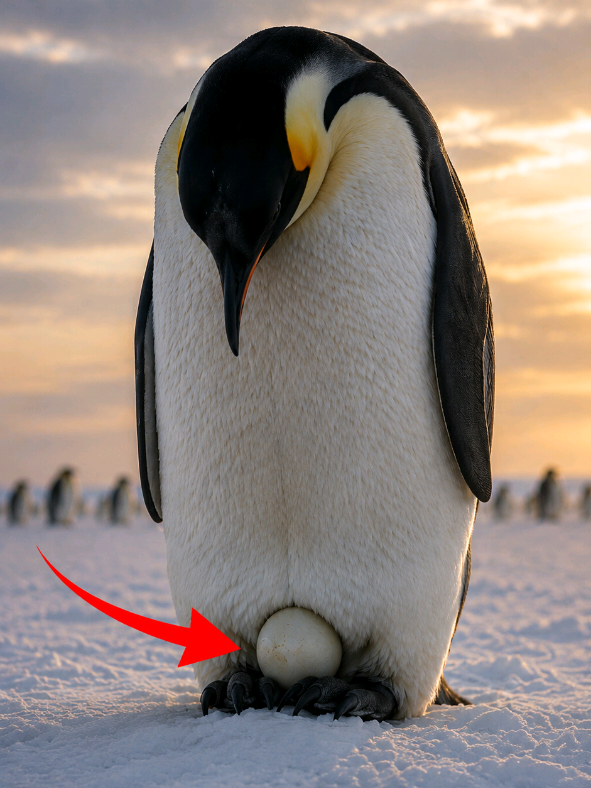 This Father Penguin Stood Through 65 Days of Freezing Cold for Just One Egg 🐧💙 #penguin #penguinfacts #AnimalFacts #wildlife #antarctica 