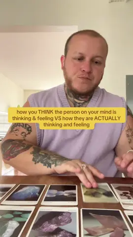 how you THINK the person on your mind is thinking & feeling VS how they are ACTUALLY thinking and feeling #tarot #tarotreading #tarottok #lovereading 