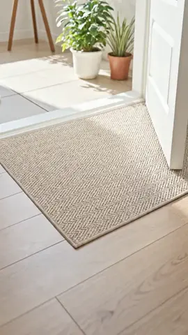 Looking for a practical addition to your home? The LUMI Ultra Thin Indoor Door Mat for Entrance is designed to fit your entryway, patio, or porch. This non slip entryway mat features a low profile doormat design and a unique herringbone design. It serves as a beige carpet for inside and functions as a dog washable rug for your house. Practical for everyday use. Tap to shop and update your space. #entrywaydecor #washablerug #homeessentials #TikTokshopbacktoschool #Moras