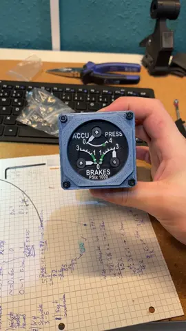 Brake Pressure Gauge A320 - after build #a320 #msfs2020 #aviation #3dprint #homecockpit 