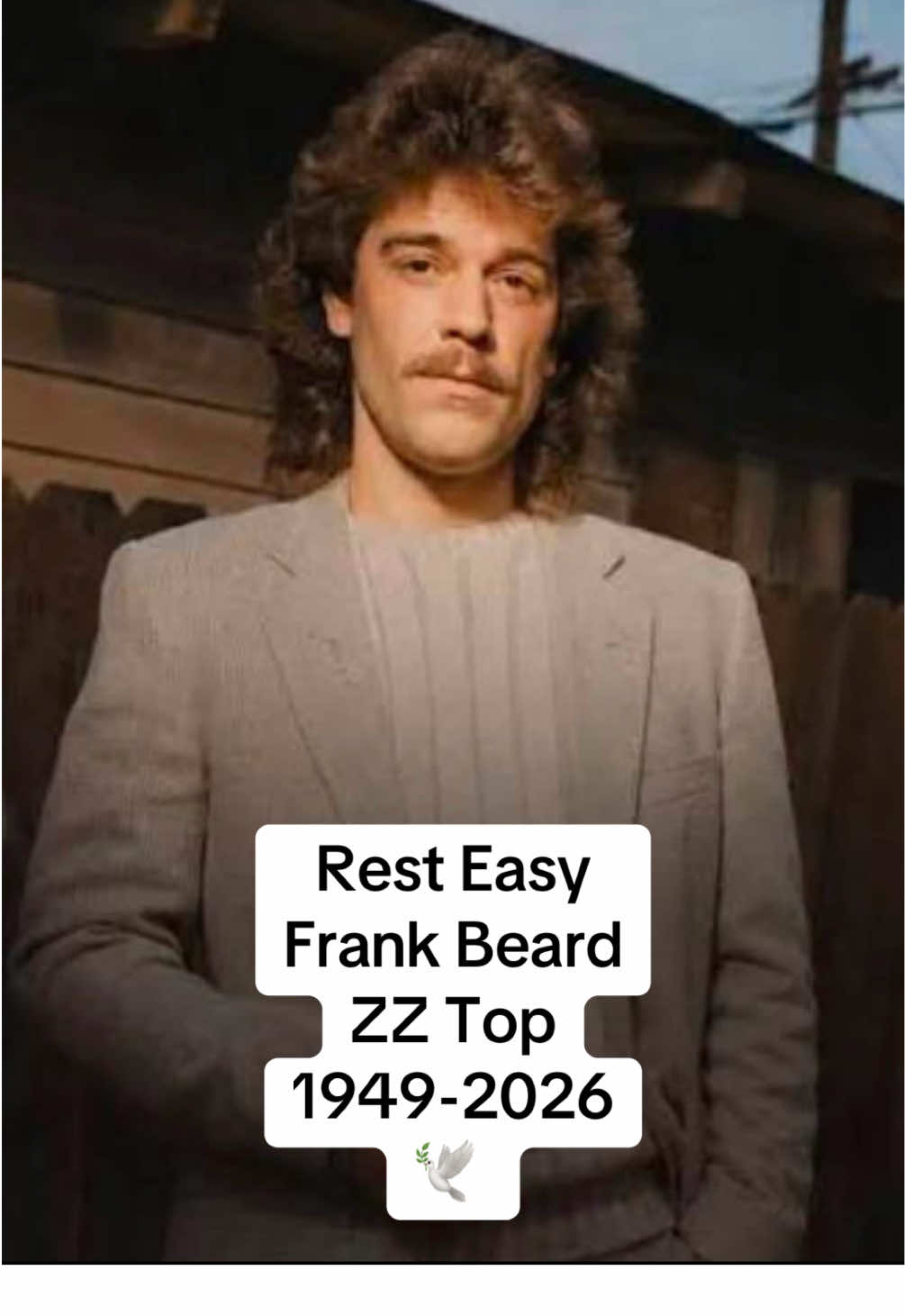 So terribly sad 😞  #zztop #frankbeard #rip #genx #fyp