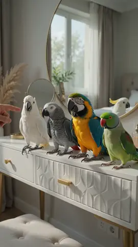 The Green Parrot is not Good Made It Way Too Dramatic 😂🦜 #FunnyParrots #TrainedParrots #ParrotComedy