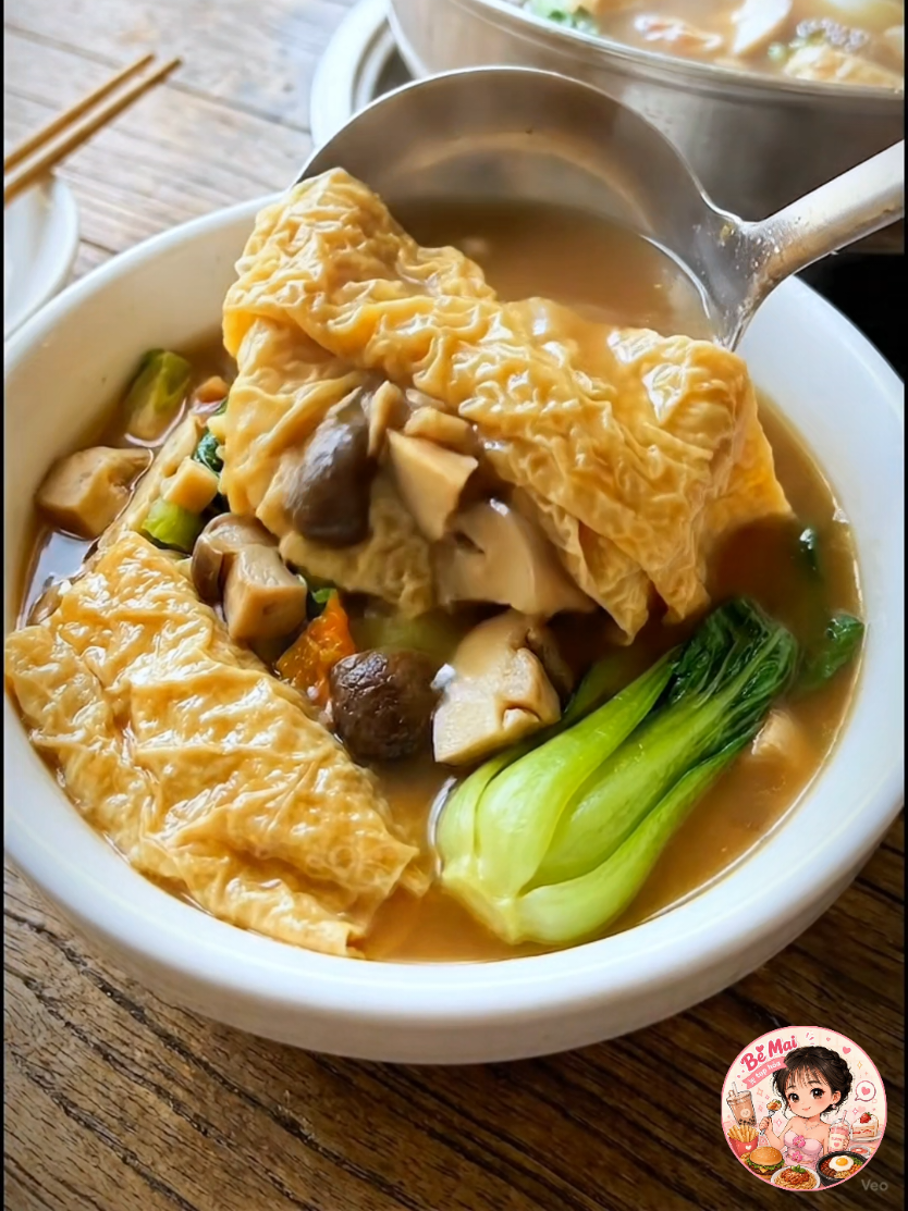 Tàu hũ ky ăn chay chay, váng đậu khô ăn chay chay #tauhuky #vangdaukho #anchay #bemaitaphoa #xuhuong 