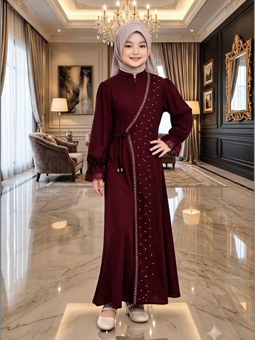 Baju Gamis Abaya AISYAH Perempuan Remaja Tanggung Usia 5 sampai15 Tahun Aishwa Bahan SABRINA ANTI UV #BajuAbayaAisyah #AbayaAnak  #AntiUV  #FashionAnak  #FYP 