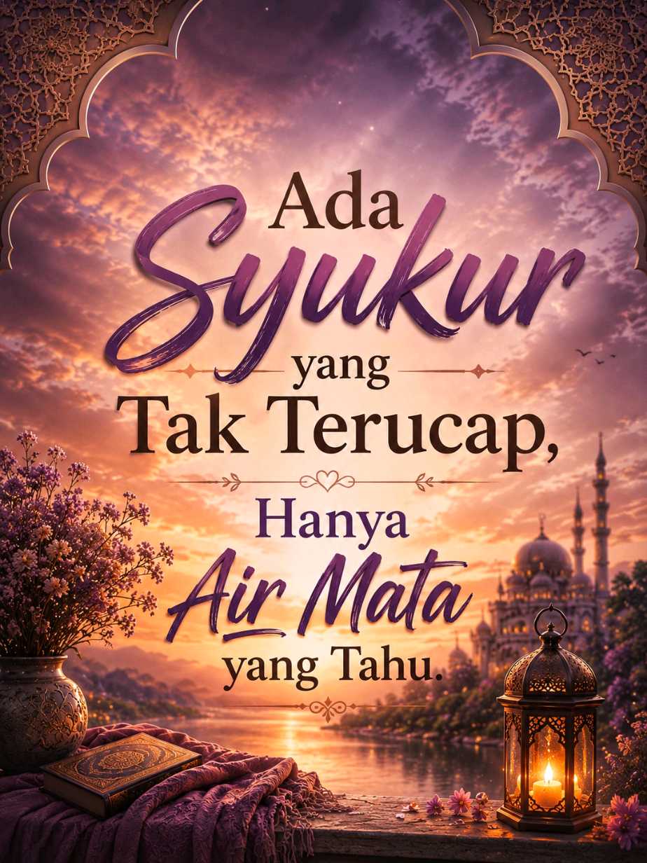 Ada Syukur yang Tak Terucap, Hanya Air Mata yang Tahu #bismillahfyp #bersyukur #selfreminder #quotesislam #islam 