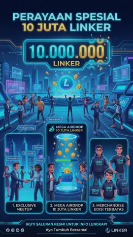 10 Juta Linker: Meetup, Mega Airdrop, & Merchandise eksklusif!  #InterLink #ITLG #ITL #WeAreTheFirst10MLinkers