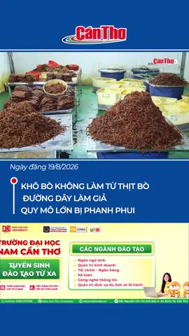Khô bò không làm từ thịt bò: Đường dây làm giả quy mô lớn bị phanh phui #TikToknews #tintuc #khôbò #thịttrâu #hànggiả #antoànthựcphẩm #ĐồngNai