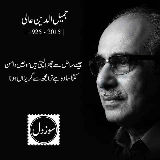 اپنا پیشہ ہی جو ٹھہرا ہے پریشاں ہونا اتنی رسوائیاں سہہ لی ہیں تو اک یہ بھی سہی ہم کو منظور ہے منت کش درباں ہونا تجھ میں کیا بات ہے جو مجھ میں نہیں ہے ظالم ہاں مگر تیرے لیے میرا پریشاں ہونا ہائے اس بزم کے آداب جہاں لازم ہو کبھی حیراں نظر آنا کبھی حیراں ہونا عمر بھر کے لیے کافی ہے وہی ایک جھلک تم کو لازم نہیں ہر شے سے نمایاں ہونا خامشی میری کہیں اور پشیماں نہ کرے تم اگر ہو بھی تو خلوت میں پشیماں ہونا لوگ دیکھیں تو نہ جانے اسے کیا سمجھیں گے آئنہ دیکھنا تیرا مرا حیراں ہونا جیسے ساحل سے چھڑا لیتی ہیں موجیں دامن کتنا سادہ ہے ترا مجھ سے گریزاں ہونا ہیں تیرے رخ پہ وہ تقدیس کے پرتو کہ تجھے زیب دیتا ہی نہیں دشمن ایماں ہونا کیا خبر ان کو کہ ہے کتنا عجیب اے عالیؔ اک گراں شے کا کسی کے لیے ارزاں ہونا جمیل الدین عالی  ،🥀🩶، #deeplines #urdupoetry #urdu #shayari #millionviews 