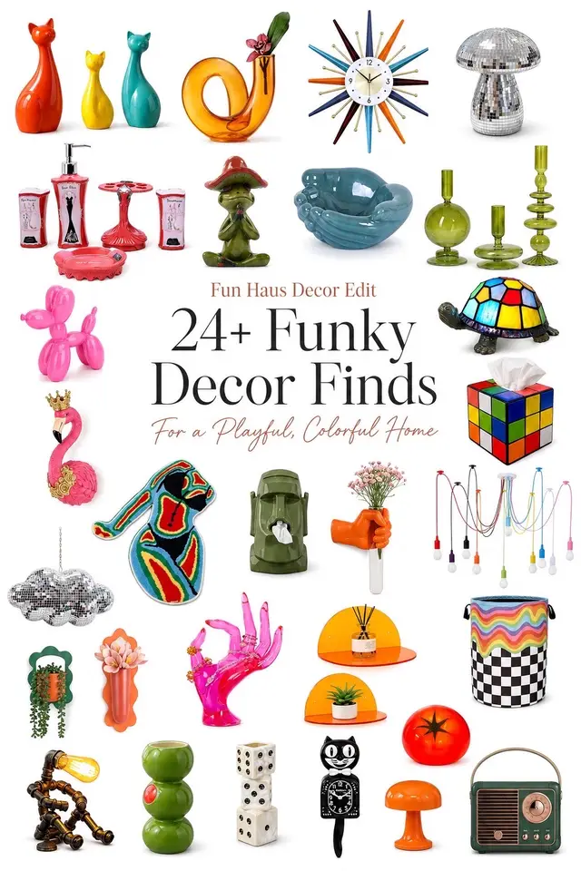 24+ Funky Decor Finds 🌈✨ Fun & Colorful Home Decor Comment “SHOP” to get the link 🛍️ As an Amazon Associate, we earn from qualifying purchases. #ad #AmazonFinds #FunkyDecor #HomeDecor #ColorfulHome 
