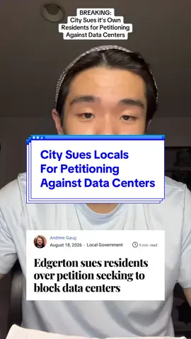 8/19: Edgerton is suing its own local residents for simply petitioning a vote against high impact Data Centers in their town. #kansas #datacenter #breakingnews #ai #governmentcorruption 