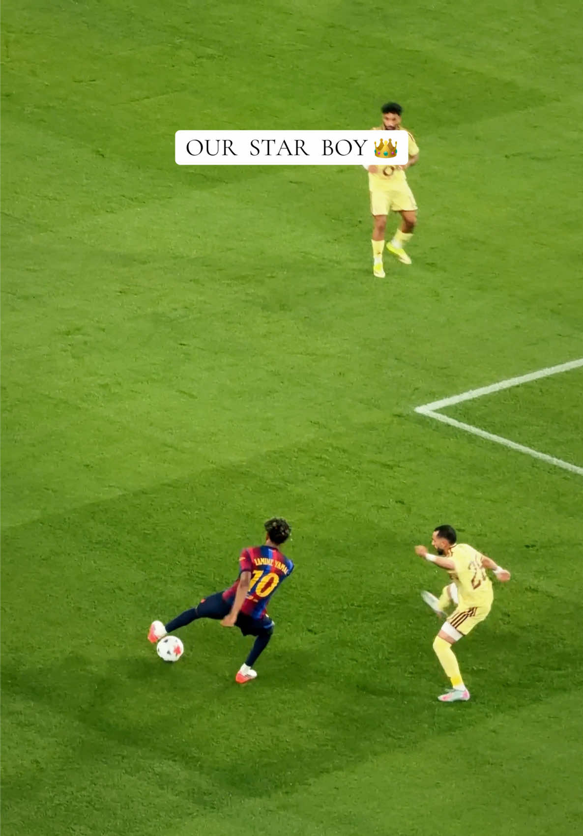 Our Star Boy ⭐👑 Lamine Yamal today ❤️ La festa de Gamper  #fcbarcelona #fcb #lamineyamal #campnou #lamine 