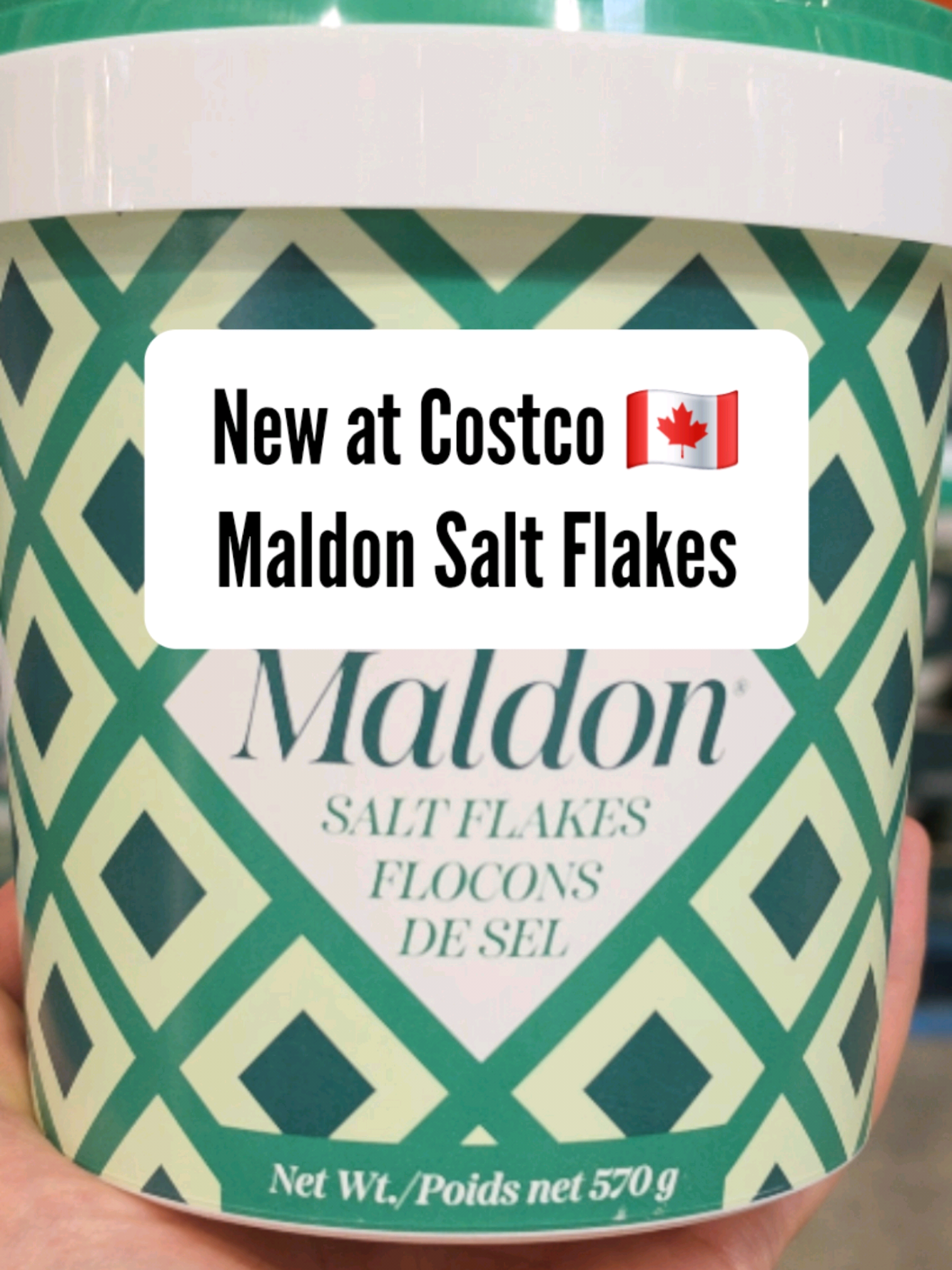 Maldon Salt just arrived at Costco 🇨🇦! $12.99 for a 570g bucket! This is the best salt!!! Spotted at Costco Markham (Yorktech). #CostcoFinds #CostcoCanada #Costcoexclusive 