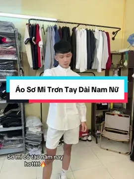 Áo Sơ Mi Trơn Tay Dài Nam Nữ #somicotau #xuhuong 