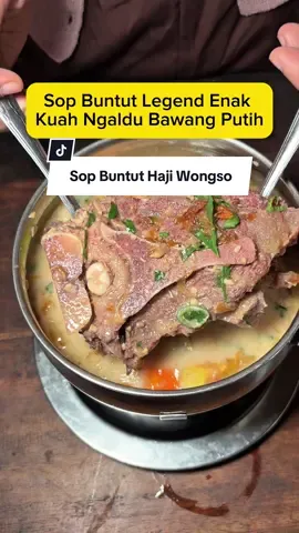 Nemuin sop buntut enak di Magelang yang kuahnya gurih ngaldu full bawang putih. Mimin beli via TikTok Go jadi lebih murah 😍😍😍  Sop Buntut Haji Wongso  Alamat : Jl Saragan No 1, Banyurojo, Mertoyudan, Magelang  Jam buka : 09.00-21.00 WIB  #sopbuntuthajiwongso 