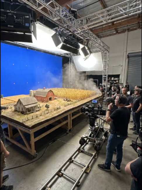 How Hollywood Creates a Tornado Destruction Scene  Ever wondered how Hollywood creates massive disaster scenes? 🎬 This behind-the-scenes look shows a miniature countryside farm being filmed with practical effects, wind machines, dust simulation, and camera techniques to create a realistic tornado destruction sequence. From a peaceful miniature farm to a powerful storm effect, this is the hidden movie magic behind cinematic destruction scenes. #BehindTheScenes #Hollywood #VFX #PracticalEffects #MovieMaking #Filmmaking #MiniatureSet #SpecialEffects #Cinematic #BTS#AIFilm #VFX #HollywoodStunts #FilmMaking #MovieMagic #reelsinstagram #foryourpage #btshellicopter #shorthairstyles #Reels #unitedarabemirates #uktiktok #bts_official_bighit #stunt #reels__tiktok #shortsbts #DubaiReels