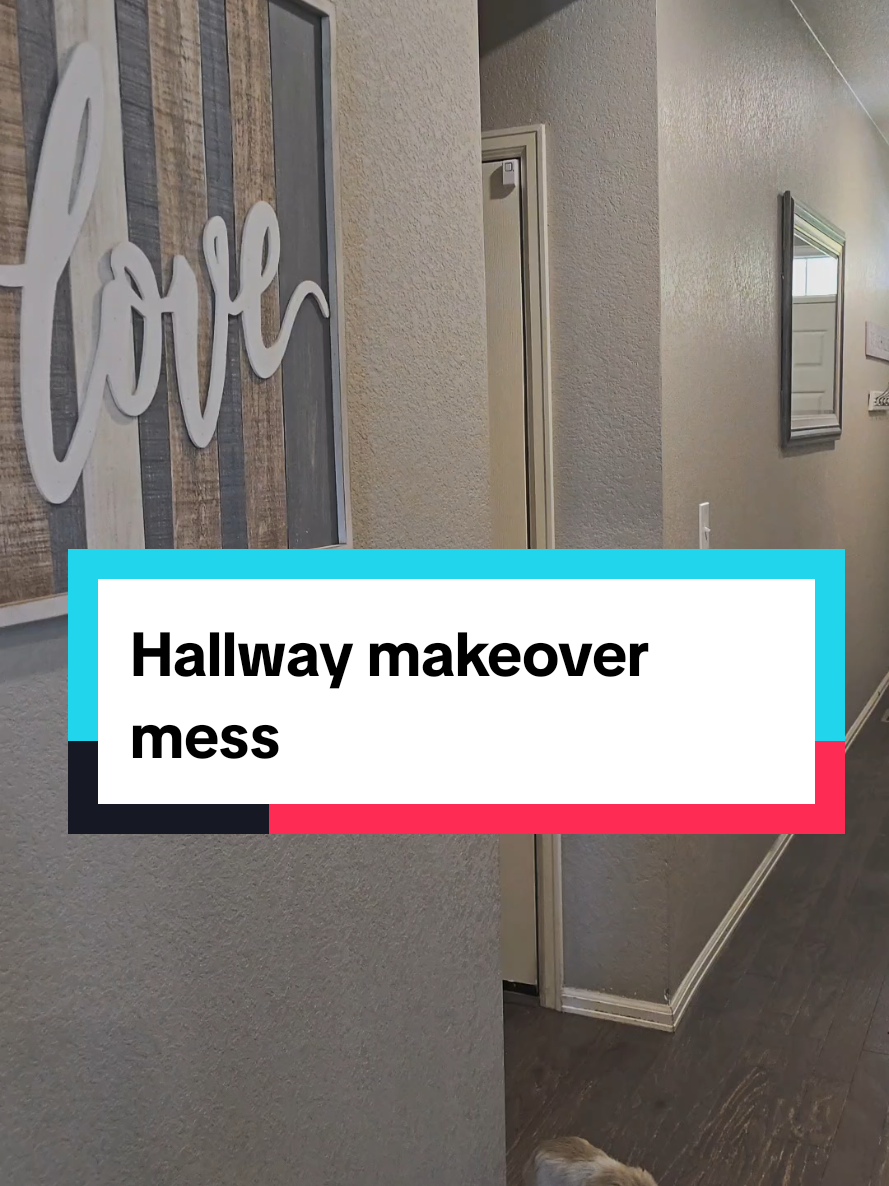 I mean I love it now. Did not love it at the time 🫠 #homemakeover #houseproject #hallwaymakeover #buildergradeupgrade #diydisasters 