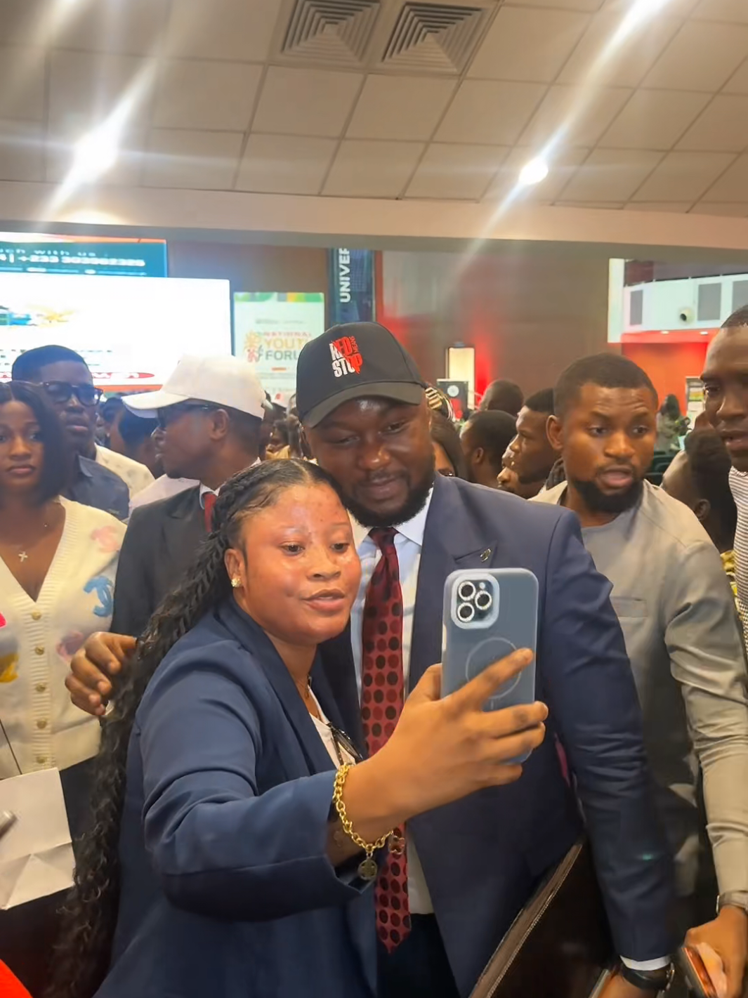 Youth President Malik Basintale with the youth of Ghana❤️❤️🇬🇭🔥🔥💪🏾