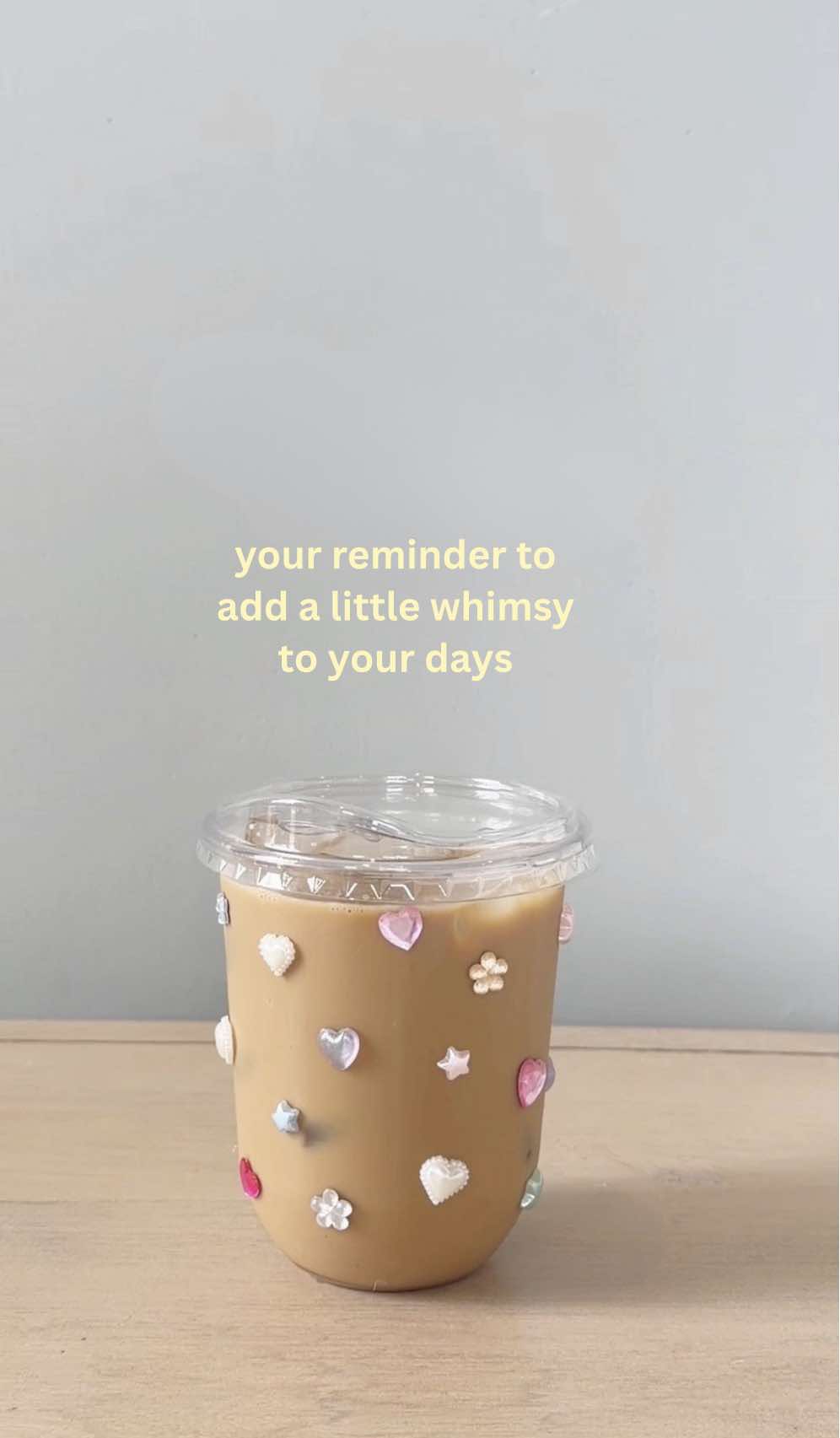 Coffee tasted extra good ⭐️ #crafts #whimsy #foryou #icedcoffee #bedazzle