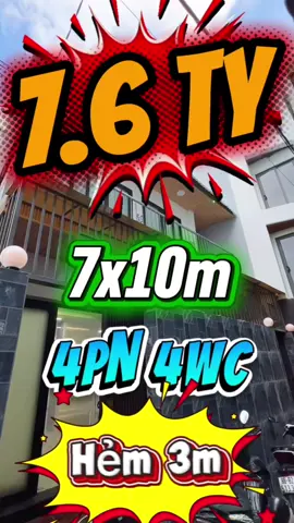 💰 7.6 tỷ 🔥 NHÀ NGAY RẠCH XUYÊN TÂM – XÂY MỚI HẦM 4 LẦU – 4PN RỘNG RÃI 🏠 Phan Chu Trinh – Bình Thạnh 📐 DT: 7x10m, sử dụng thực tế ~72m² 🏗️ 1 trệt, 1 lầu (được xây mới hầm + 4 lầu) 🛏️ 4PN – 4WC 🚗 Hẻm 3m, cách hẻm xe hơi 15m 📍 Gần Rạch Xuyên Tâm 50m, khu dân cư tiện ở 📒 Sổ công nhận, đang cập nhật thêm diện tích đất 💰 7.6 tỷ TL 📞LH: 0911.877.809 - Minh Hoàng.  #bannhabinhthanh #nhabinhthanh #nhadepbinhthanh #nhadatbinhthanh #nhaphobinhthanh 
