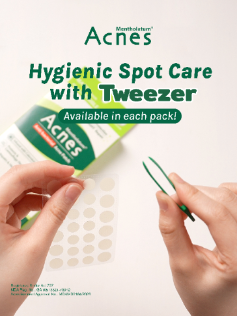 NGL. A tweezer is the real saver. 🌟 ✅Make application mess-free ✅Keep infection-inducing bacteria away ✅Targets your acne with care Readily available in all acne patch range by Mentholatum Acnes .  🤭 #MentholatumAcnes #CalendulaDaynNightPatch #AcnesMY #Acne#SkincareMalaysia