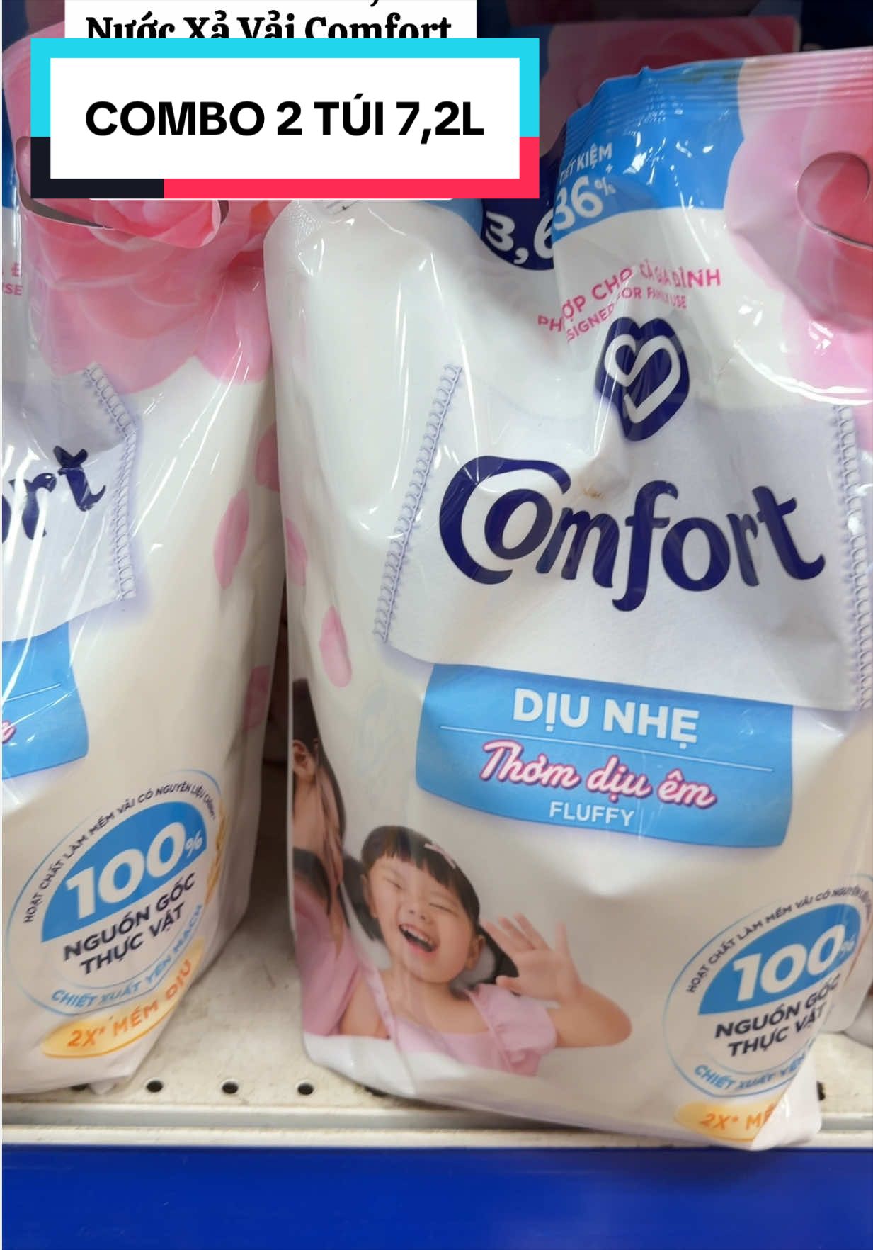 SaleSâu/Lương Về! Combo 2 TÚI 7,2L Nước Xả Vải Comfort Dịu Nhẹ✅SieuThơm!  Săn:))KẻoLỡ  nhé Các Momm!Ới!#ecomobi #hoptaccungunilever #saleluongve #comfort #nuocxavaicomfort  @Tạp Hoá SamSam  @Tạp Hoá SamSam  @Tạp Hoá SamSam 