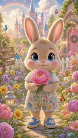 Cute Bunny Good Morning Wishes 🌸 Magical Fantasy Vibes Start your morning with pure magic! 🌸✨ Sending you sweet vibes, bright flowers, and endless smiles today. Save this to boost your mood or share it with someone who needs a cute morning pick-me-up! 💖 #GoodMorning #CuteBunny #MorningVibes #CuteAesthetic #Positivity 