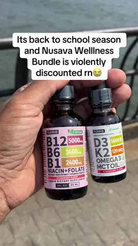 Nusava (4-PACK) Wellness Bundle Vitamin B12 & D3K2 Liquid Edible Supplement Drops with B6, B1, Niacin & Folate for Energy, Brain & Heart - Raspberry, & Strawberry 27,200 mcg per Serving, 4 fl Oz #TikTokShopCreatorPicks #BackToSchool #WeeklyDeals #TikTokshopbacktoschool #falldealsforyou  *Disclaimer: Prices and coupons may vary based on discount availability. Check the product page for the final price. Promotion may have ended by the time you see this. 