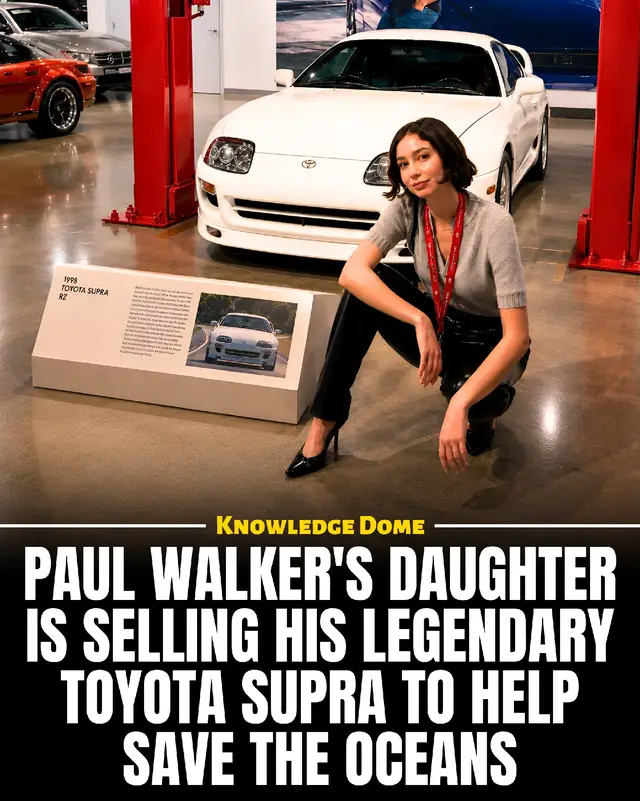 Meadow Walker, the daughter of late actor Paul Walker, is hosting a charity raffle for a white twin turbo Toyota Supra MK4. The raffle is raising money for the Paul Walker Foundation, which supports ocean conservation, marine science, and wildlife protection. The car is inspired by Paul Walker’s famous Supra from the Fast & Furious movies, but there is an important detail. Meadow did not sell or auction her father’s actual movie used 1998 Toyota Supra. After reports spread online, Meadow confirmed that the real Furious 7 car is still in her ownership. The famous car is currently on display at the Petersen Automotive Museum. The charity raffle gives fans a chance to win a white Supra while also supporting the ocean conservation work of the Paul Walker Foundation.