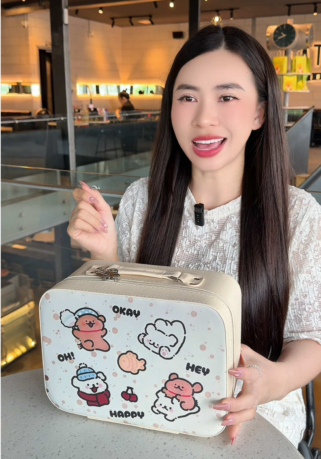 Cốp Đựng Mỹ Phẩm kèm gương #copdungmypham 