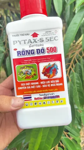 RỒNG ĐỎ 500 1 CHAI PHA 400 LÍT NƯỚC TRỊ SÂU XANH RẦY XANH RỆP SÁP NHỆN ĐỎ#nongnghiep #xuhuong #saurieng #nongdan #thuocbvtv 