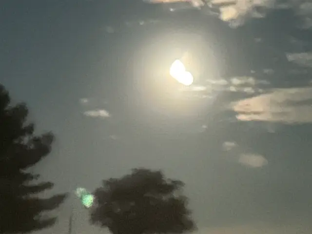 Picture doesn’t do it any  justice cause it was amazing  moon tonight.