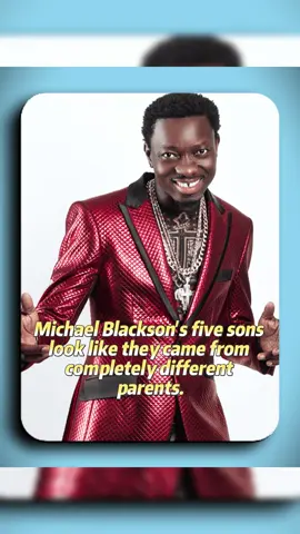 Michael Blackson's five sons look like they came from completely different parents. #MichaelBlackson #celebrity #foryou#usa #fyp