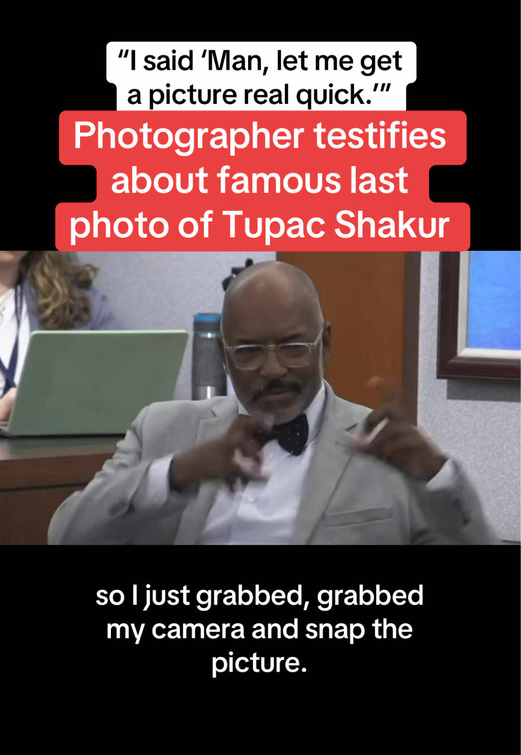 The man who took the famous last photo of Tupac Shakur and Suge Knight minutes before Tupac was shot testified in Duane 