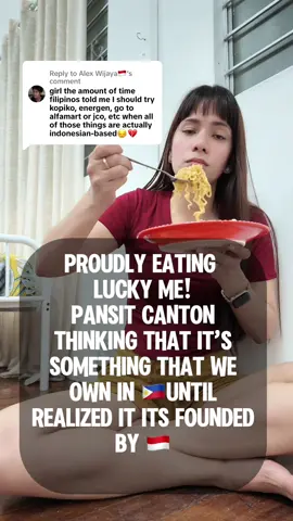 Replying to @Alex Wijaya🇮🇩 Lucky Me! Pansit Canton has been part of our DNA. and so so important to us 😭😭 if ykyk—- I will say this again—-only couSEAns no more SEAblings! 😏#SEAblings #Indonesia #seablingmonica #Philippines #culture 