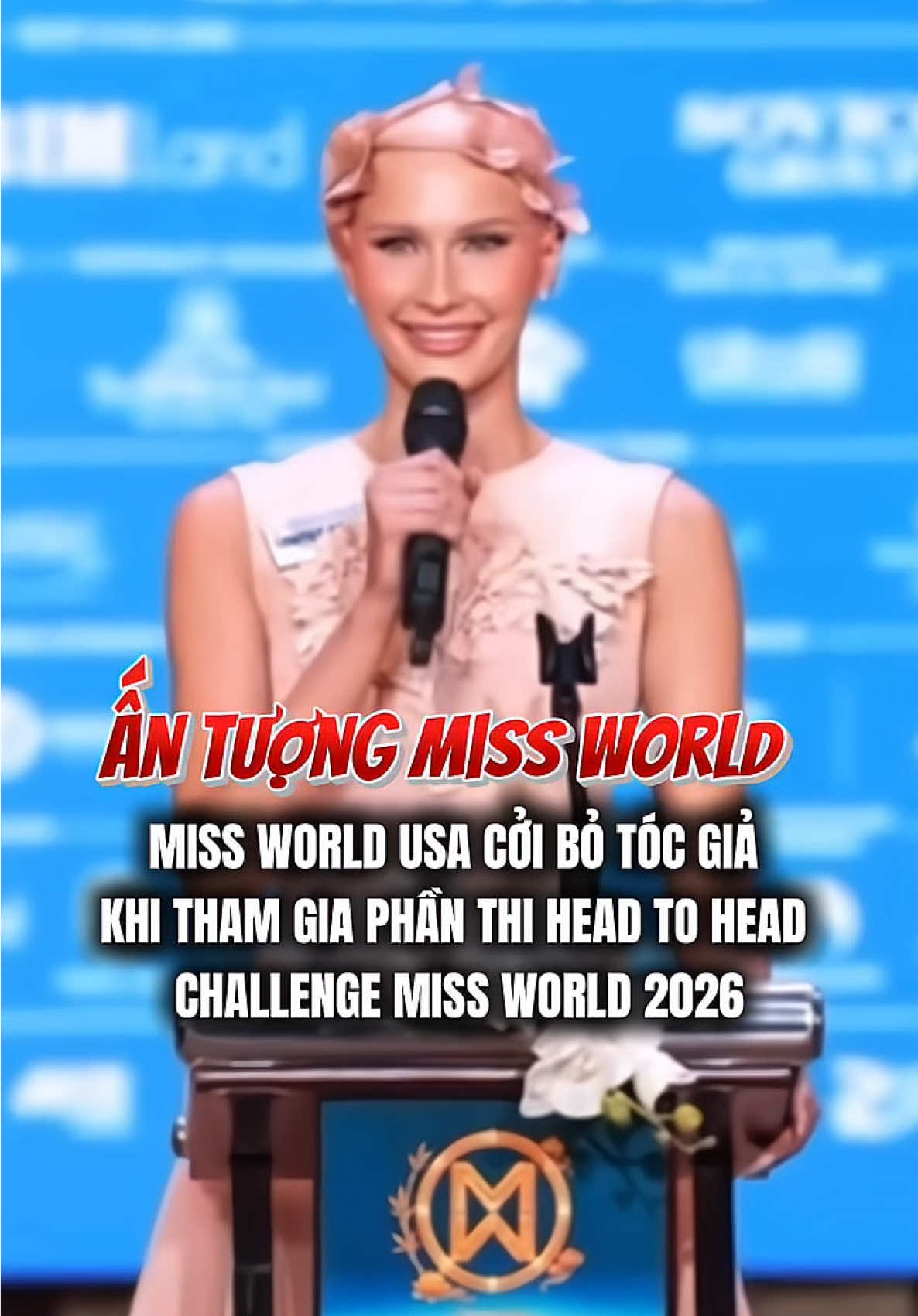 MISS WORLD USA CỞI BỎ TÓC GIẢ KHI THAM GIA PHẦN THI HEAD TO HEAD CHALLENGE MISS WORLD 2026 #missworldusa2026 #missworld #missworld2026 #lenguyenbaongoc #icontop100 
