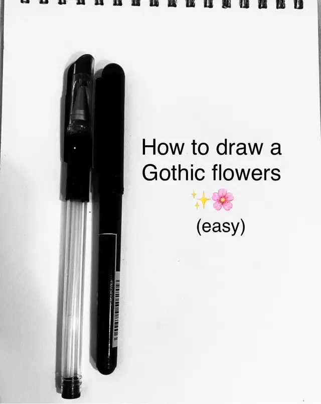 #flowers #gothicflowers #drawing #tutorial #aesthetic 
