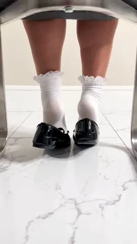I used to get in a lot of trouble for not sitting still when I was younger 👀 🥿  #fidget #adhd #balletflats #socks