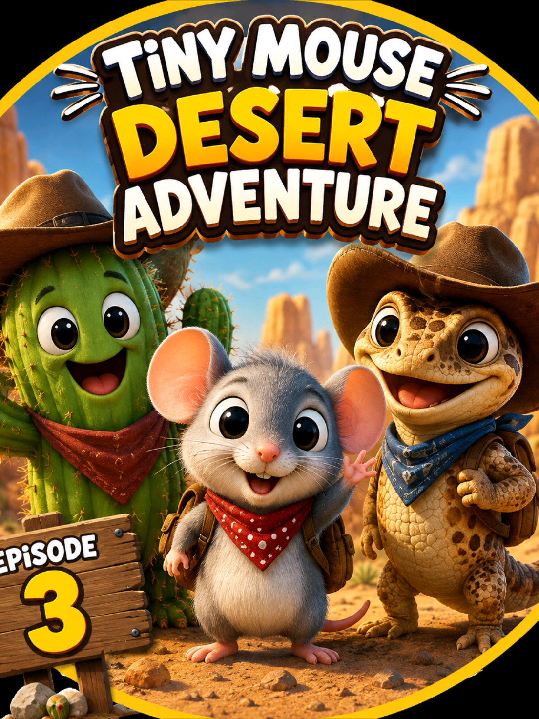 When a tiny mouse meets two unlikely desert friends… the adventure begins! 😂💖 #TikTok #CuteAnimals #Mouse #DesertAdventure #FunnyAnimals #AIAnimation #CuteVideo #AnimalStory #FYP #viral