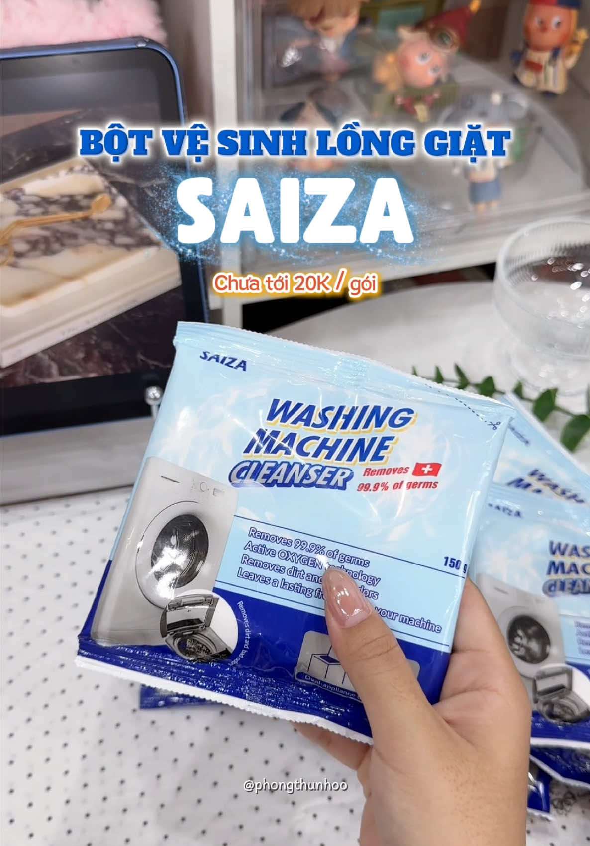 Có bột vệ sinh lồng giặt nhà SAIZA này là đỡ tiền gọi thợ đến vệ sinh máy giặt hẳn luôn ýyyy ✨ #saiza #vesinhlonggiatsaiza #vesinhmaygiat #vesinhlonggiat #homecare 