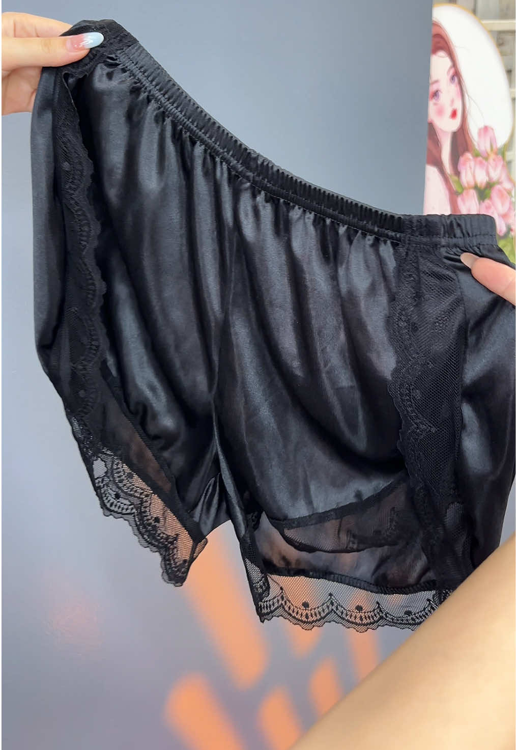 Quần đùi nữ mỏng mát phối ren xinh #viral #tiktokshop #quanshortnu #quanngunu #quanduinu 