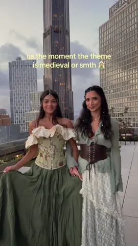 Ladies of the realm in the woods of NYC 🫶🏼 @Brittney Mojica  #renaissancefaire #medieval #cottagecore #fairycostume #fairycoreaesthetic 