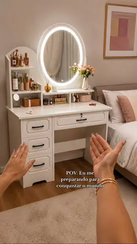 #creatorsearchinsights #coisasquevalemapenatiktokshop  #penteadeira  #espelhocomled  #quarto 